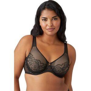 Wacoal Stark Beauty Underwire Bra NWT Full coverage Floral Size 32DD